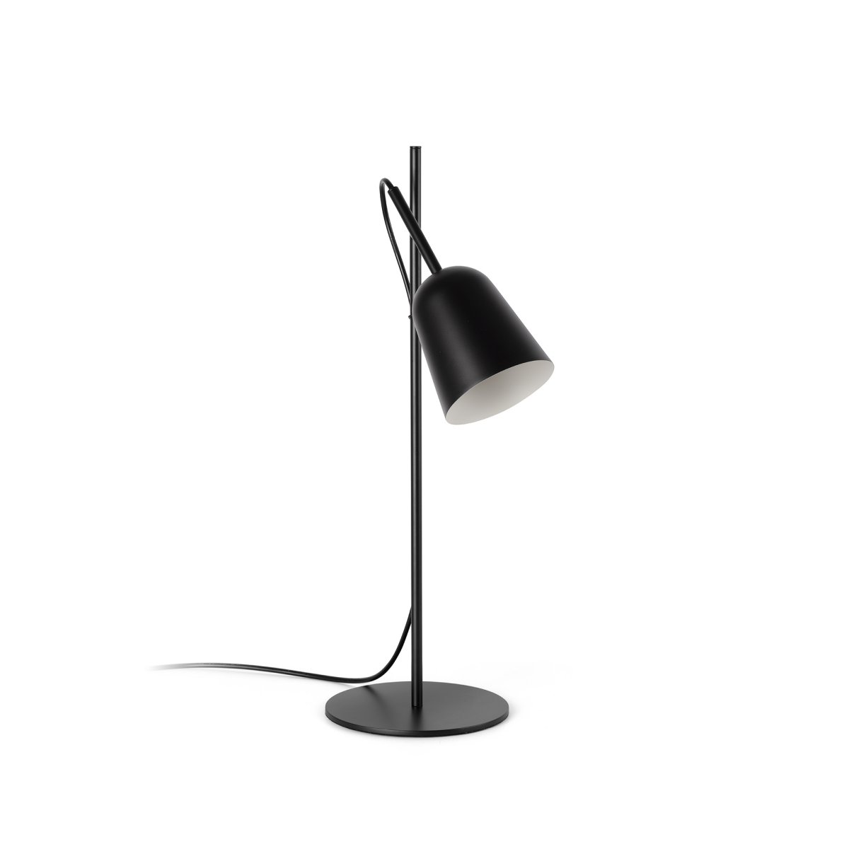 Studio 55cm Negro lámpara de escritorio De Faro Barcelona - Studio es una elegante l&aacute;mpara de mesa de Nahtrang, inspirada en el ic&oacute;nico dise&ntilde;o de los a&ntilde;os 50, reinterpretada con simplicidad moderna.