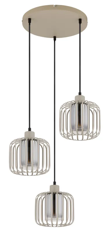 Alfred Ø44 Arena Lámpas de techo De Globo Lighting - Den &auml;r tillverkad av sandf&auml;rgad matt metall och har mjukt rundade metalln&auml;tssk&auml;rmar med en inre glascylinder, som skapar ett elegant och luftigt uttryck.