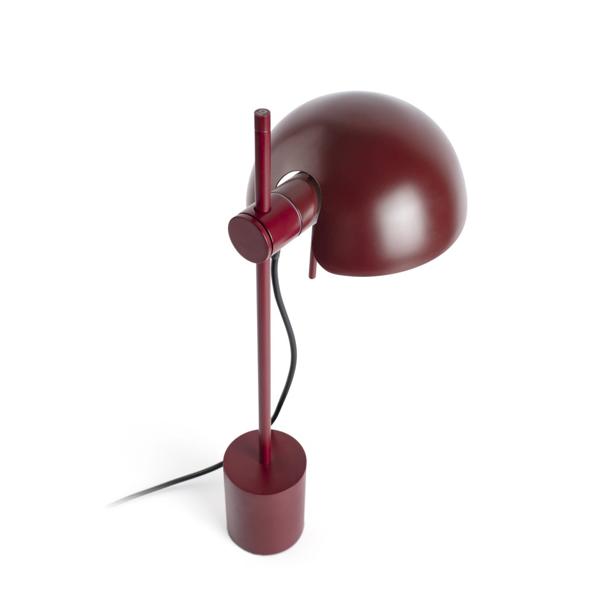 Matilda 43cm borgoña lámpara de escritorio De Faro Barcelona - Su pantalla giratoria y altura ajustable ofrecen una iluminaci&oacute;n vers&aacute;til, perfecta para un escritorio, una mesita de noche o un rinc&oacute;n.