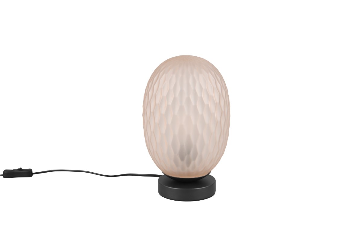 Facette 28cm Ámbar lámpara de mesa De Trio Lighting - 