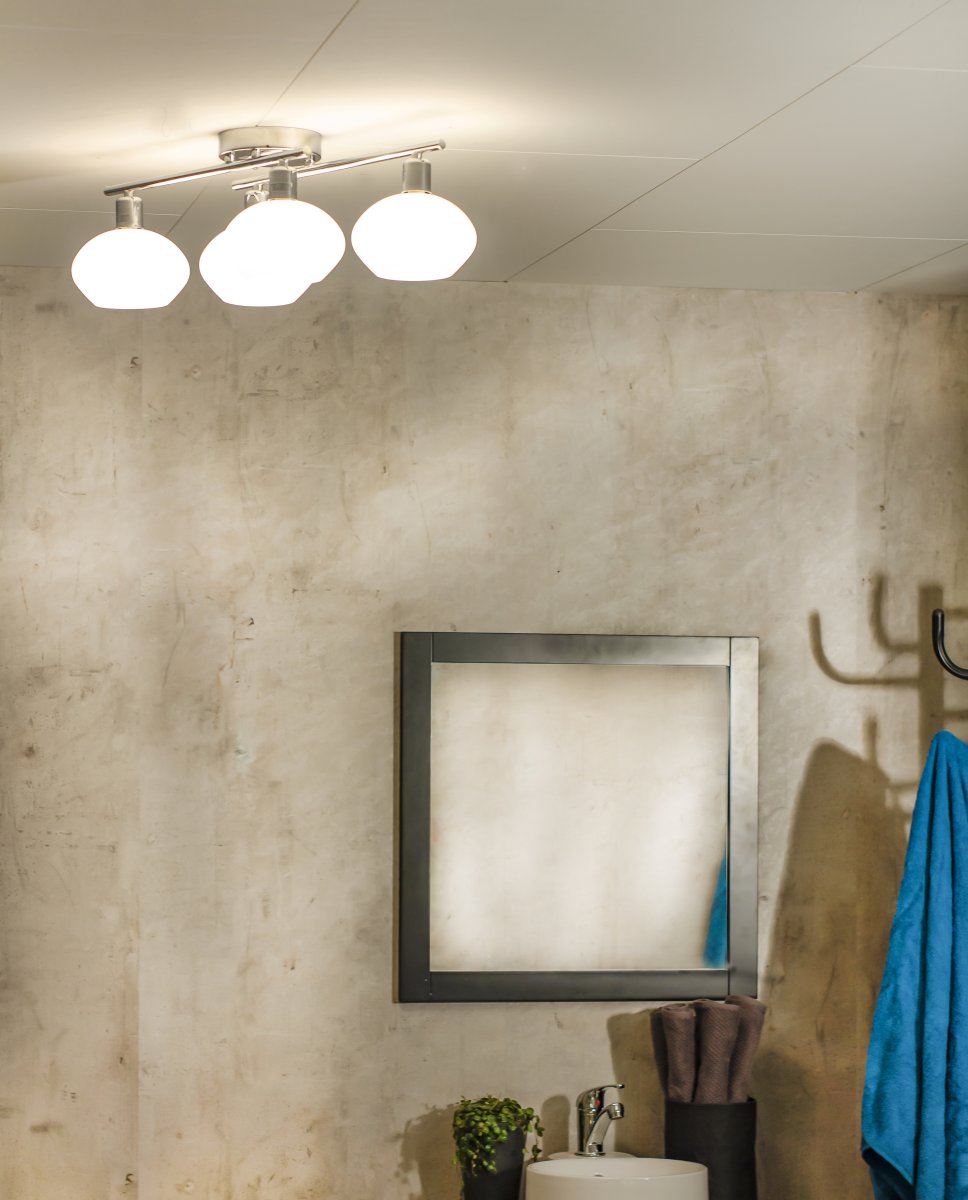 Elba 60cm Cromo lámpara de baño De Aneta Lighting - La l&aacute;mpara de techo Elba es la l&aacute;mpara de ba&ntilde;o perfecta para todos aquellos que quieran darle a su ba&ntilde;o un toque moderno.