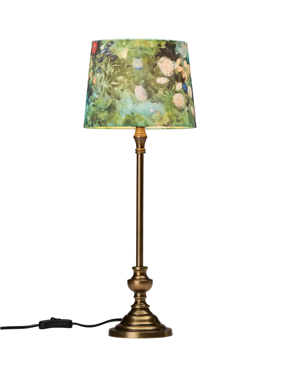Andrea 53cm Verde lámpara de mesa De PR Home - La l&aacute;mpara de mesa Andrea, junto con la pantalla "Flores", crea una hermosa apariencia y se convierte en el centro de atenci&oacute;n de la habitaci&oacute;n.