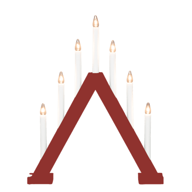 Nova 7 ROJO De Pixie Design - Nova es un cl&aacute;sico portavelas de madera con siete velas en un precioso tono rojo.