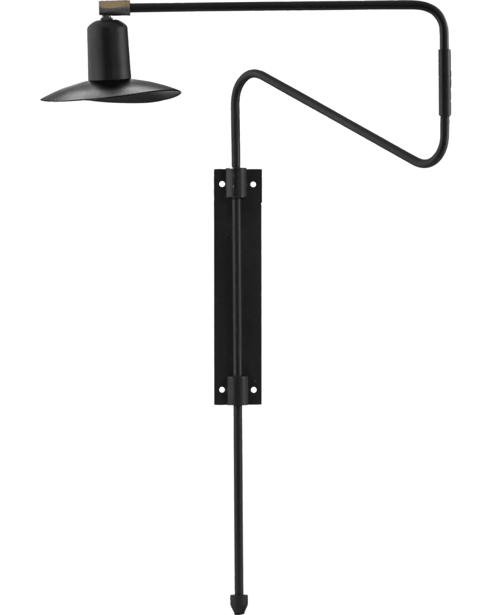 Swing 35cm Negro lámpara de pared De House Doctor - Esta l&aacute;mpara de pared se adapta perfectamente a muchos estilos de interior y se puede integrar perfectamente en la sala de estar, el estudio o el dormitorio.