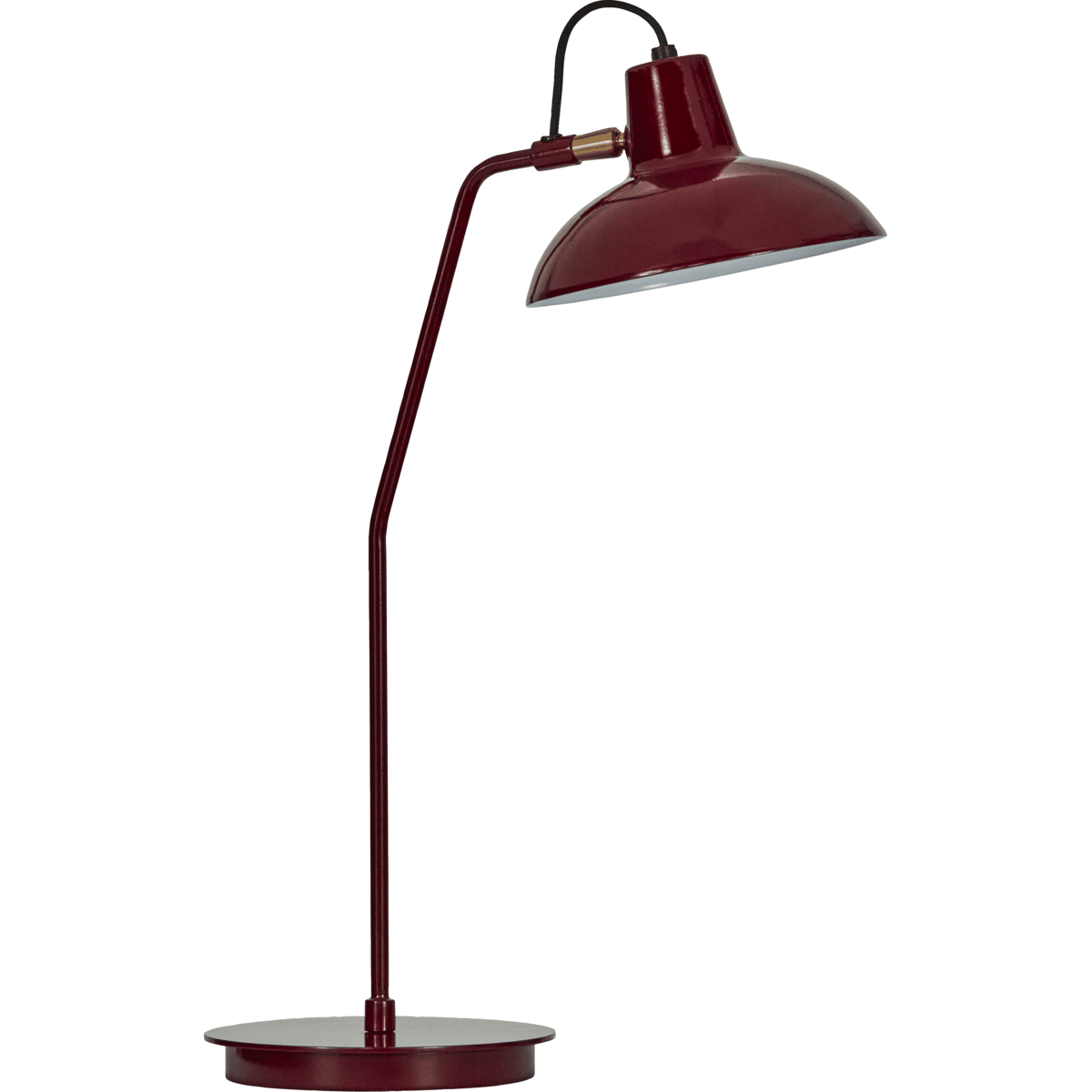 Desk 50cm ROJO lámpara de escritorio De House Doctor - Se suministra con cable de tela negro de 2,5 m de longitud, interruptor de encendido y enchufe.