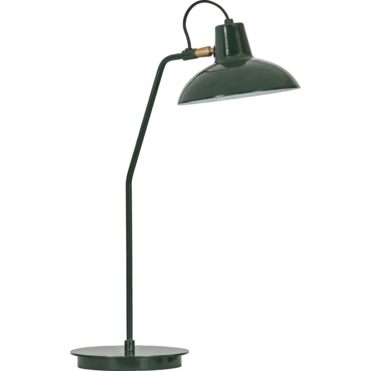 Desk 50cm Verde lámpara de escritorio De House Doctor - Con su superficie de esmalte verde y su interior blanco, encaja perfectamente en cualquier habitación, ya sea en la oficina, la sala de estar o junto a la cama.