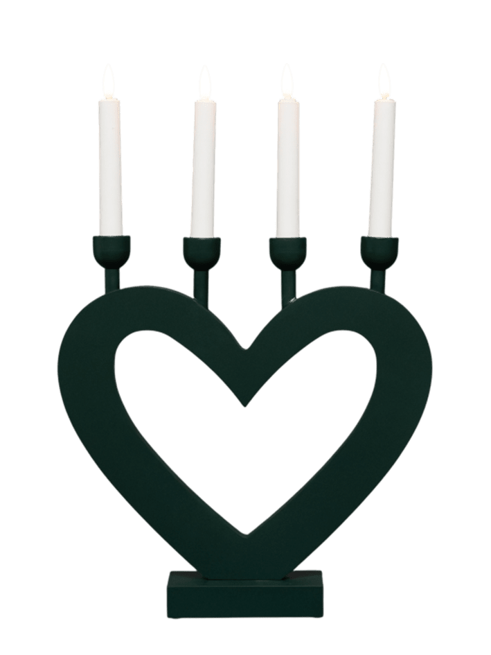 Corazón verde oscuro De Pixie Design - Su forma de coraz&oacute;n crea una silueta encantadora, convirti&eacute;ndolo en un bonito elemento decorativo, por ejemplo, en una ventana, sobre un escritorio o una mesita auxiliar.