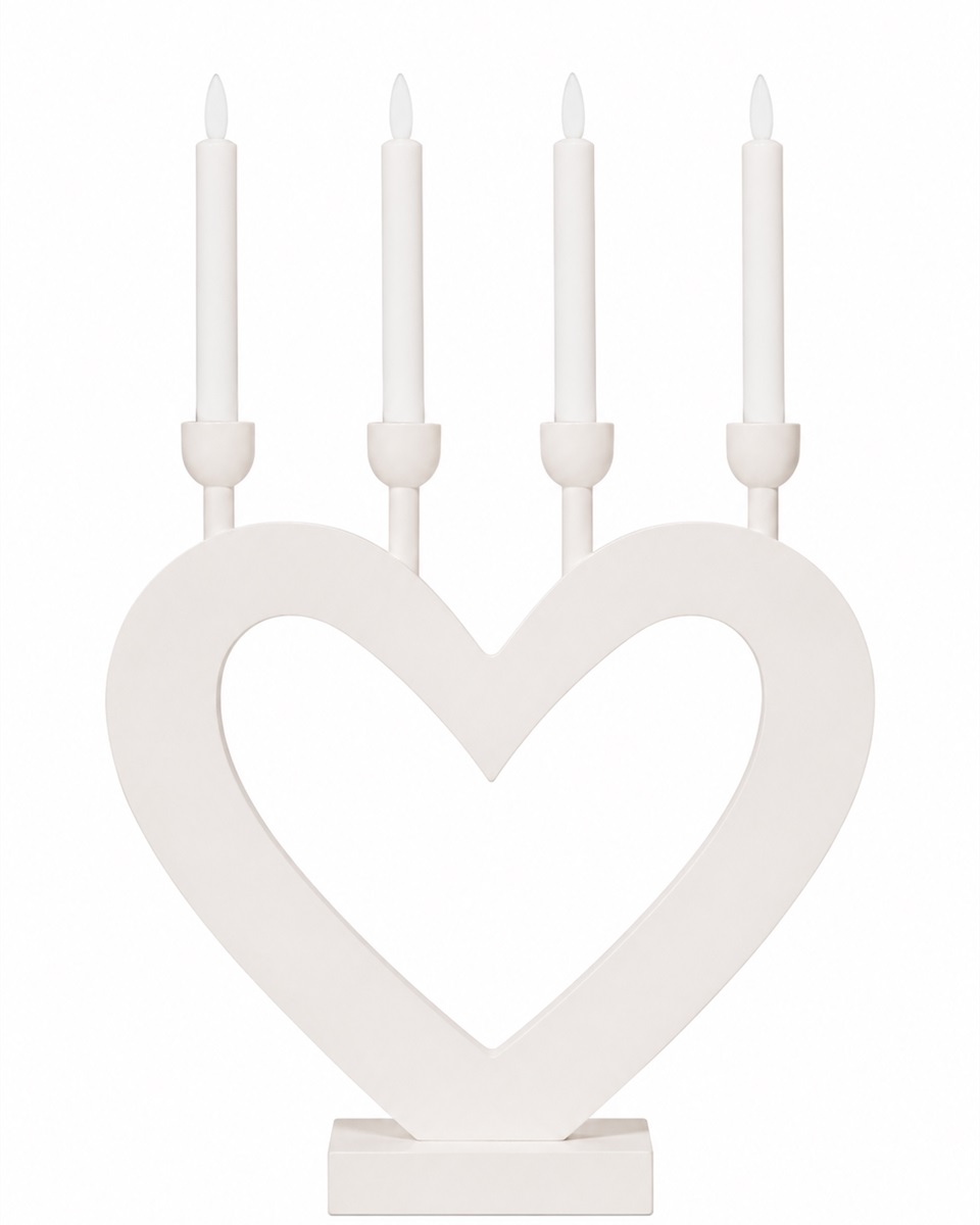 Corazón Blanco De Pixie Design - La forma de coraz&oacute;n crea una silueta encantadora y lo convierte en una hermosa decoraci&oacute;n, por ejemplo, en una ventana, sobre un escritorio o una mesita auxiliar.