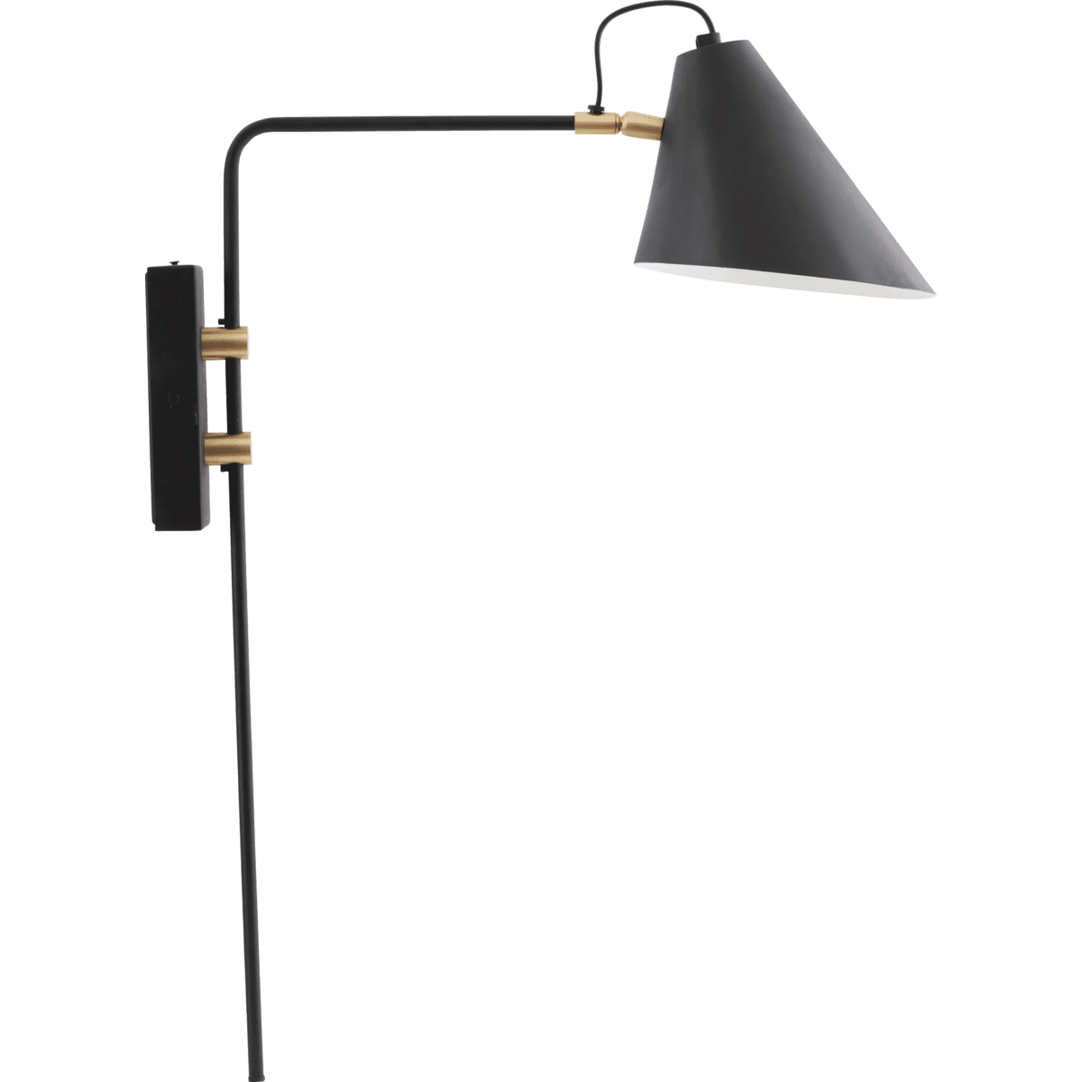 Club 45cm Negro lámpara de pared De House Doctor - Con la lámpara de pared decorativa Club de House Doctor podrás crear una luz atmosférica en la habitación y también una hermosa decoración en tu pared.