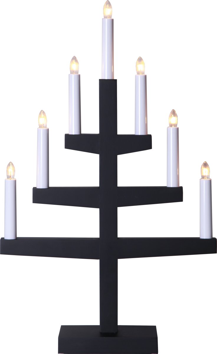 Trapp Negro De Star Trading - El candelabro tiene una longitud de cable de 180 cm.