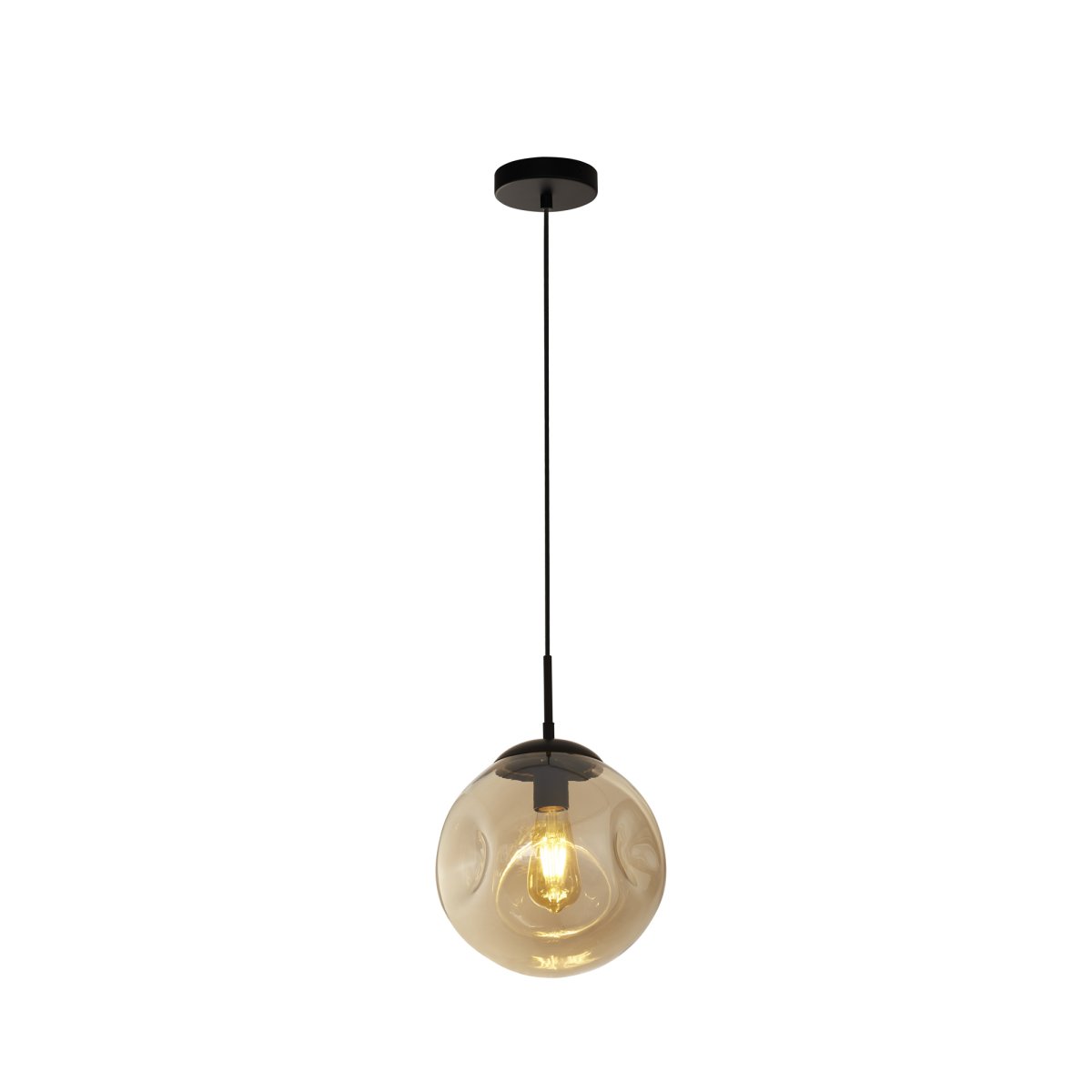 Punch Ø25 Champán Lámpas de techo De Searchlight - Punch es una elegante lámpara de techo con pantalla de cristal color champán que crea un ambiente cálido.