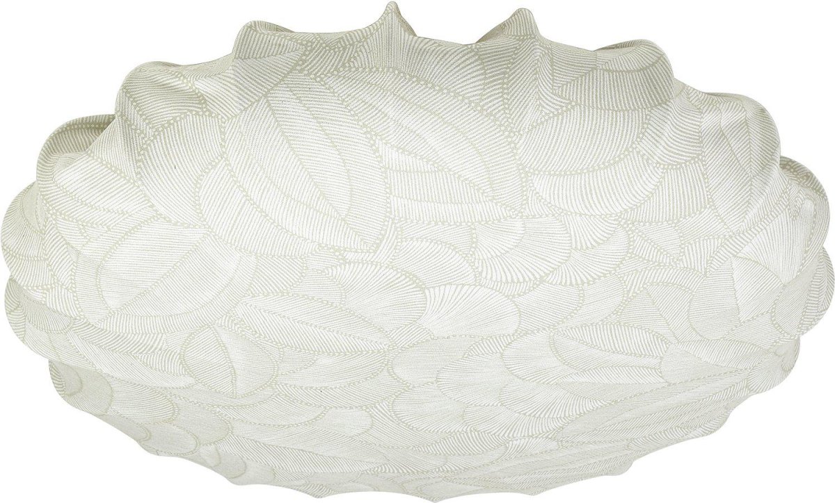 Onyx Ø56 Gris pardo plafón De PR Home - Onyx es una lámpara de techo moderna con una preciosa tela de algodón estampada en tonos topo/beige.