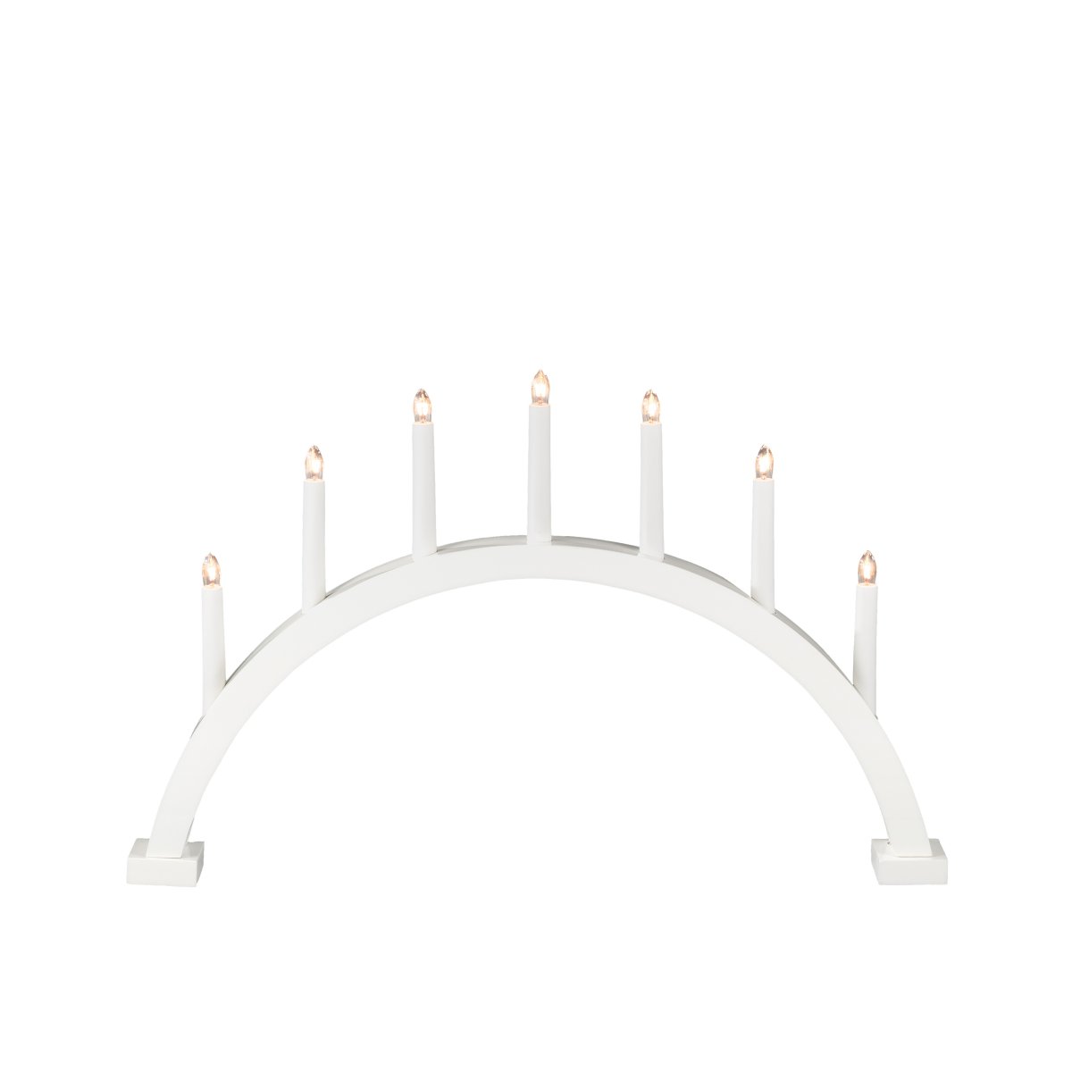 Arch 7 Lights Blanco mate De Konstsmide - Fabricado en madera y pintado en tono blanco mate.