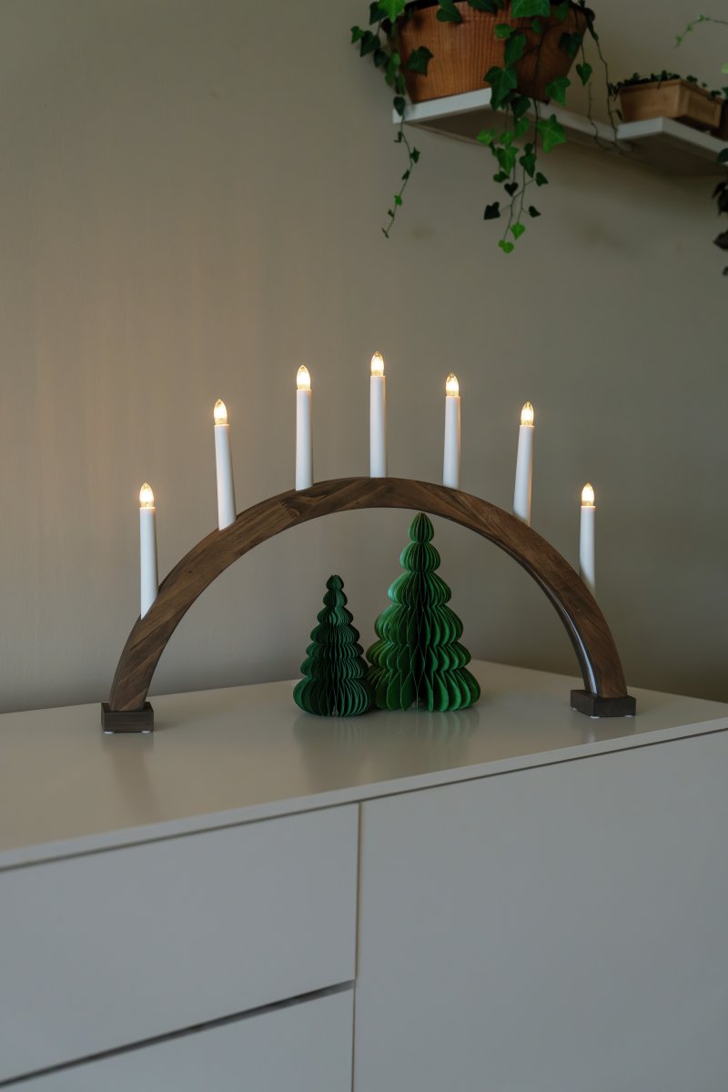 Arch 7 Lights Marrón De Konstsmide - Incluye un cable de 1,7 m, interruptor de encendido/apagado y enchufe.