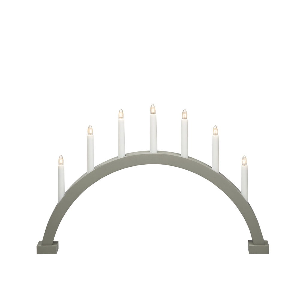 Arch 7 Lights Gris mate/verde De Konstsmide - Realizado en madera y pintado en un sutil tono verde/verde.