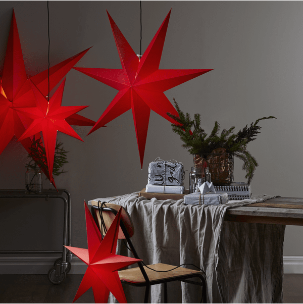 Rozen Ø100 ROJO De Star Trading - Estrella de papel roja de 100 cm de di&aacute;metro.