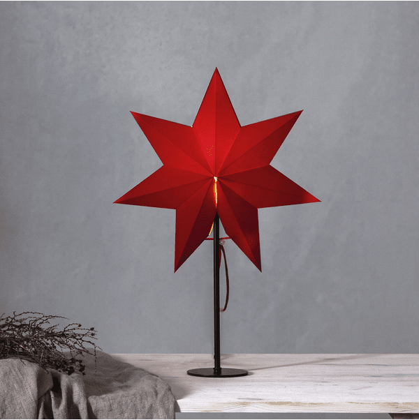 Mixa Ø34 ROJO De Star Trading - Elegante adorno navideño, fácil de colocar y encaja a la perfección en una ventana o un aparador.