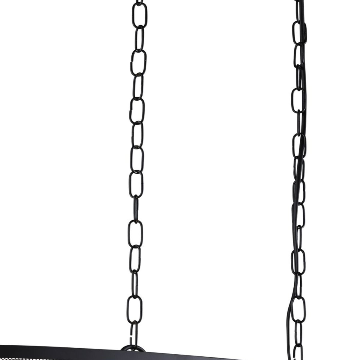 Fishnet 90cm Negro Lámpas de techo De Searchlight - Esta impresionante l&aacute;mpara colgante de rejilla en negro mate encierra cuatro fuentes de luz en una hermosa y decorativa jaula de rejilla negra.