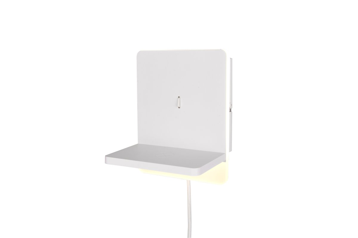 Fairfield 20cm Blanco lámpara de pared De Trio Lighting - La función FLEXconnect permite tanto la instalación permanente como la instalación con cable y enchufe de pared.