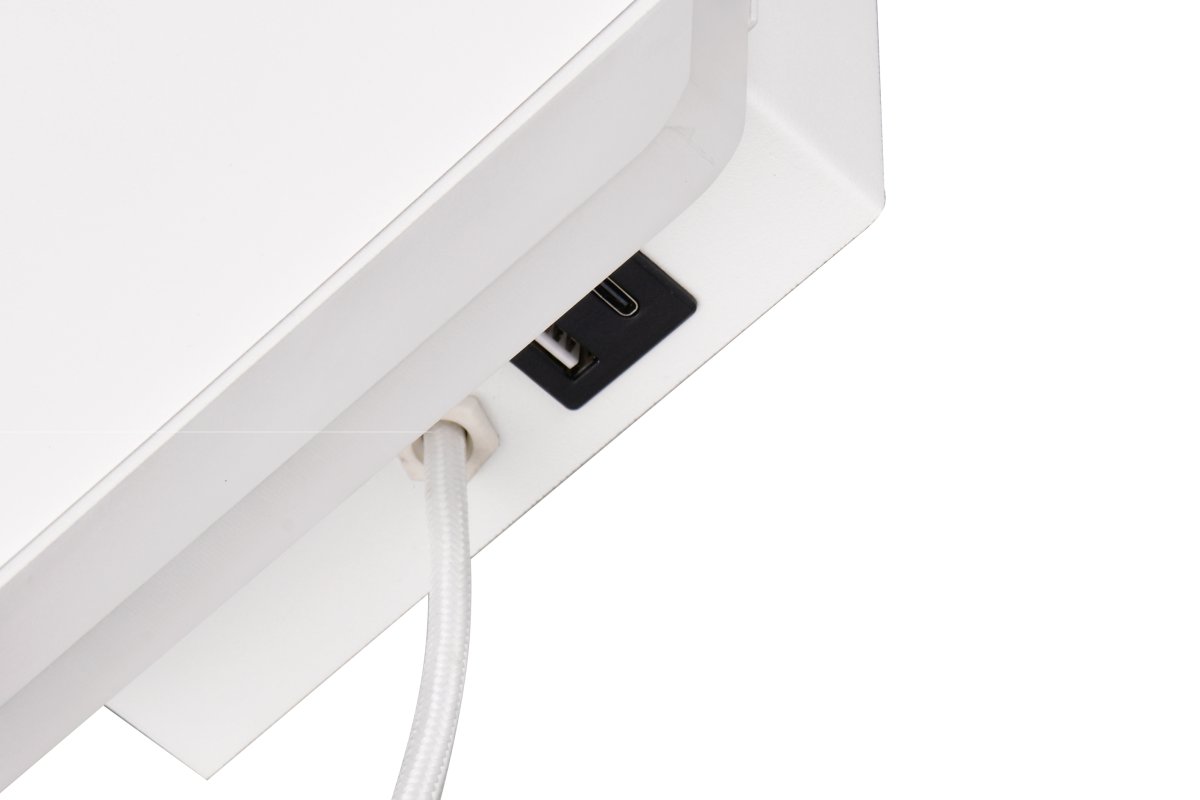 Fairfield 20cm Blanco lámpara de pared De Trio Lighting - La función FLEXconnect permite tanto la instalación permanente como la instalación con cable y enchufe de pared.