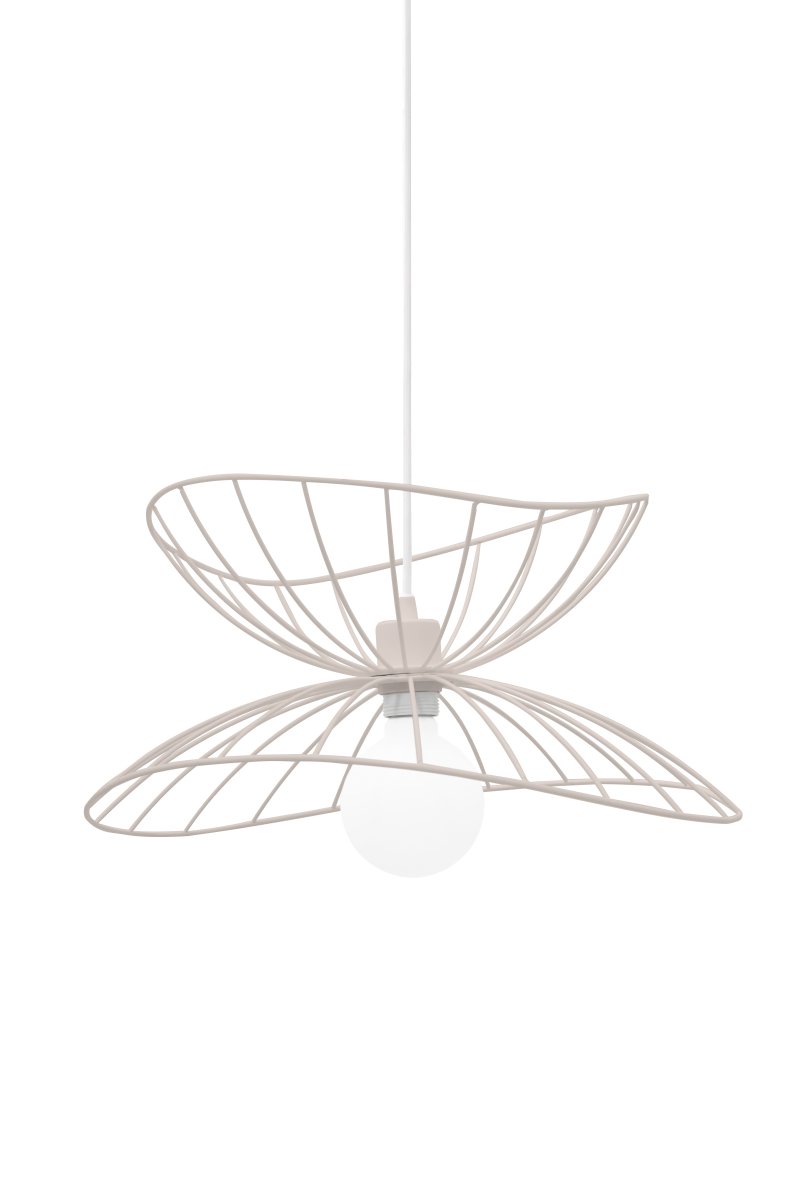 Ray Ø45 Beige Lámpas de techo De Globen Lighting - Las dos pantallas se pueden colocar de varias maneras: apiladas una sobre otra o montadas una dentro de la otra para crear una l&aacute;mpara colgante m&aacute;s baja.