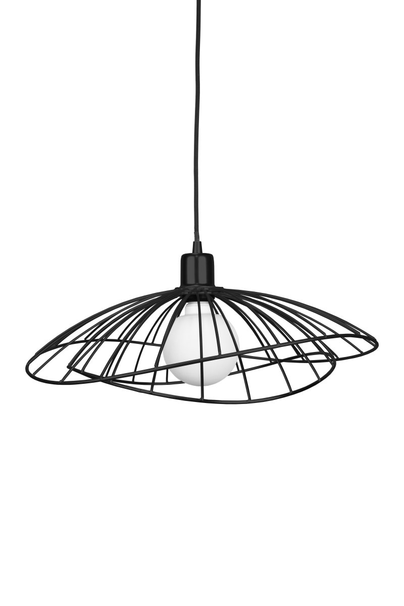 Ray Ø45 Negro Lámpas de techo De Globen Lighting - Las dos pantallas se pueden colocar de varias maneras: apiladas una sobre otra o montadas una dentro de la otra para crear una l&aacute;mpara colgante m&aacute;s baja.