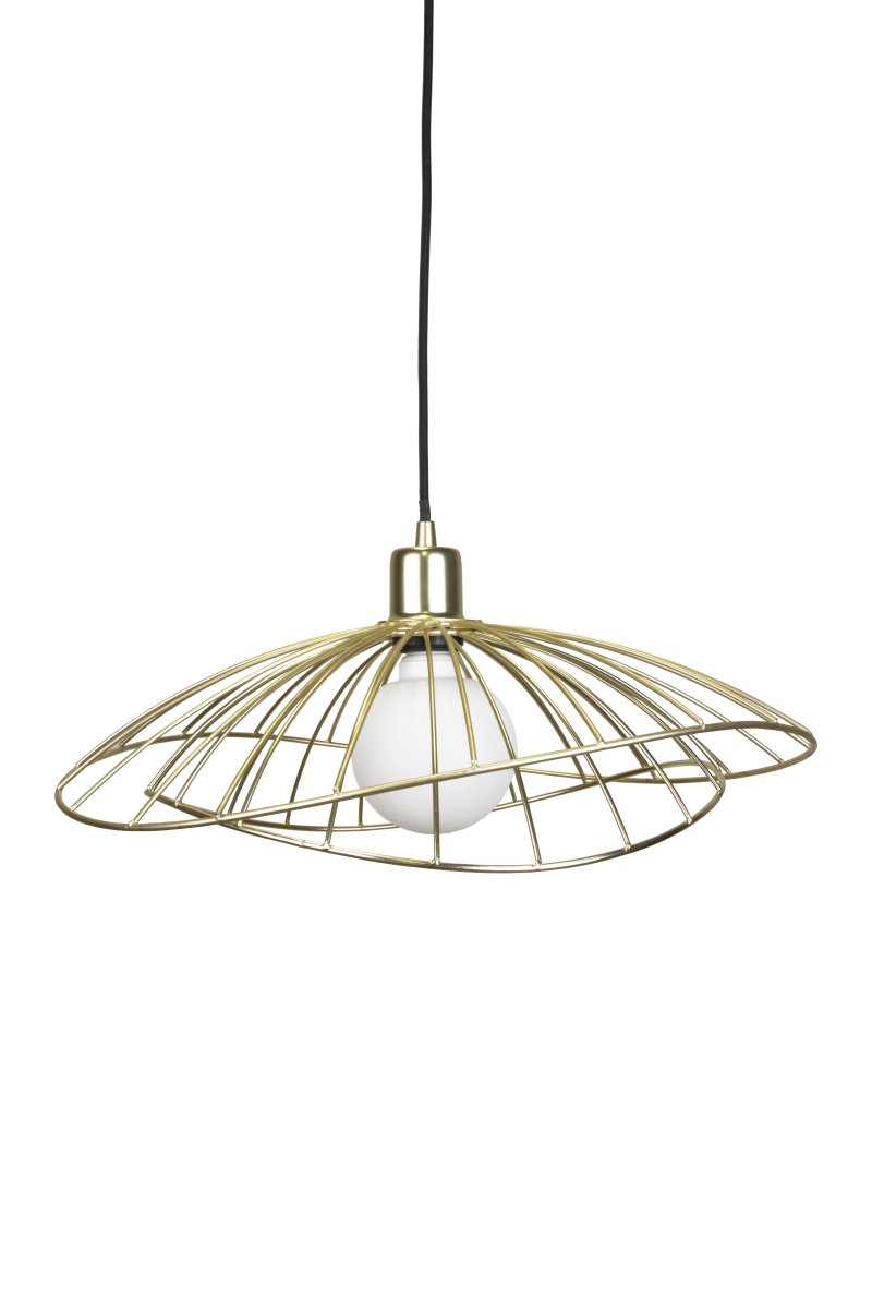 Ray Ø45 Latón cepillado Lámpas de techo De Globen Lighting - Las dos pantallas se pueden colocar de varias maneras: apiladas una sobre otra o montadas una dentro de la otra para crear una lámpara colgante más baja.