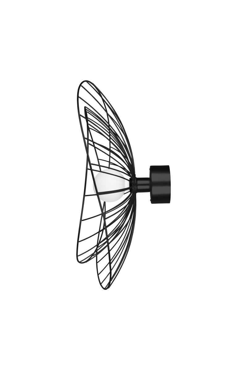 Ray Ø60 Negro lámpara de pared De Globen Lighting - La l&aacute;mpara se puede montar tanto en el techo como en la pared, lo que la hace vers&aacute;til.