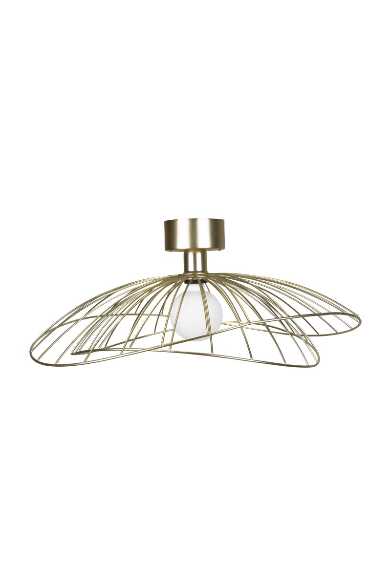 Ray Ø60 Latón cepillado lámpara de pared De Globen Lighting - La lámpara se puede montar tanto en el techo como en la pared, lo que la hace versátil.