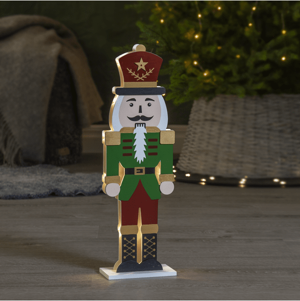 Nutcracker 52cm Multicolor De Star Trading - Decora tu escritorio o estanter&iacute;a con este cascanueces durante Navidad y Adviento.
