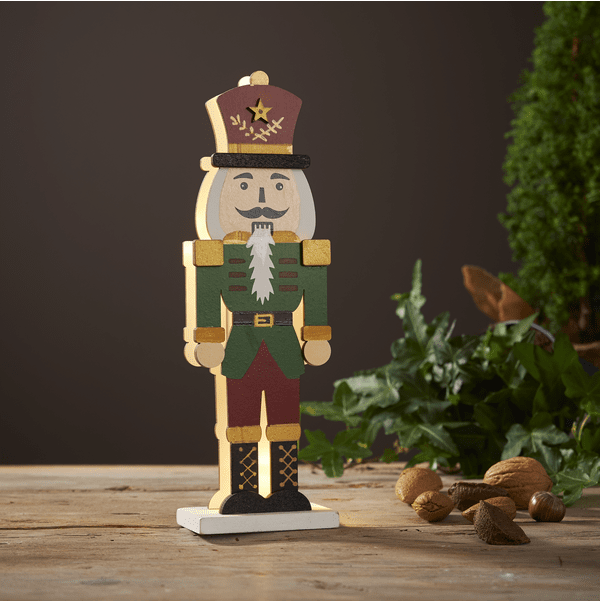 Nutcracker 25cm Multicolor De Star Trading - Decora tu escritorio o estanter&iacute;a con este cascanueces para Navidad y Adviento.