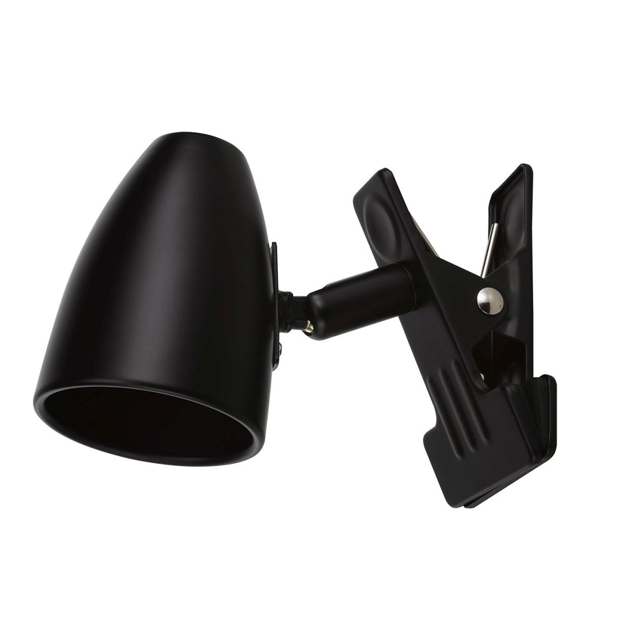 Moa Negro lámpara de pinza De Oriva - Gracias a su resistente pinza, se fija fácilmente a mesas, estanterías o cabeceros, mientras que la pantalla ajustable permite dirigir la luz exactamente donde la necesitas.