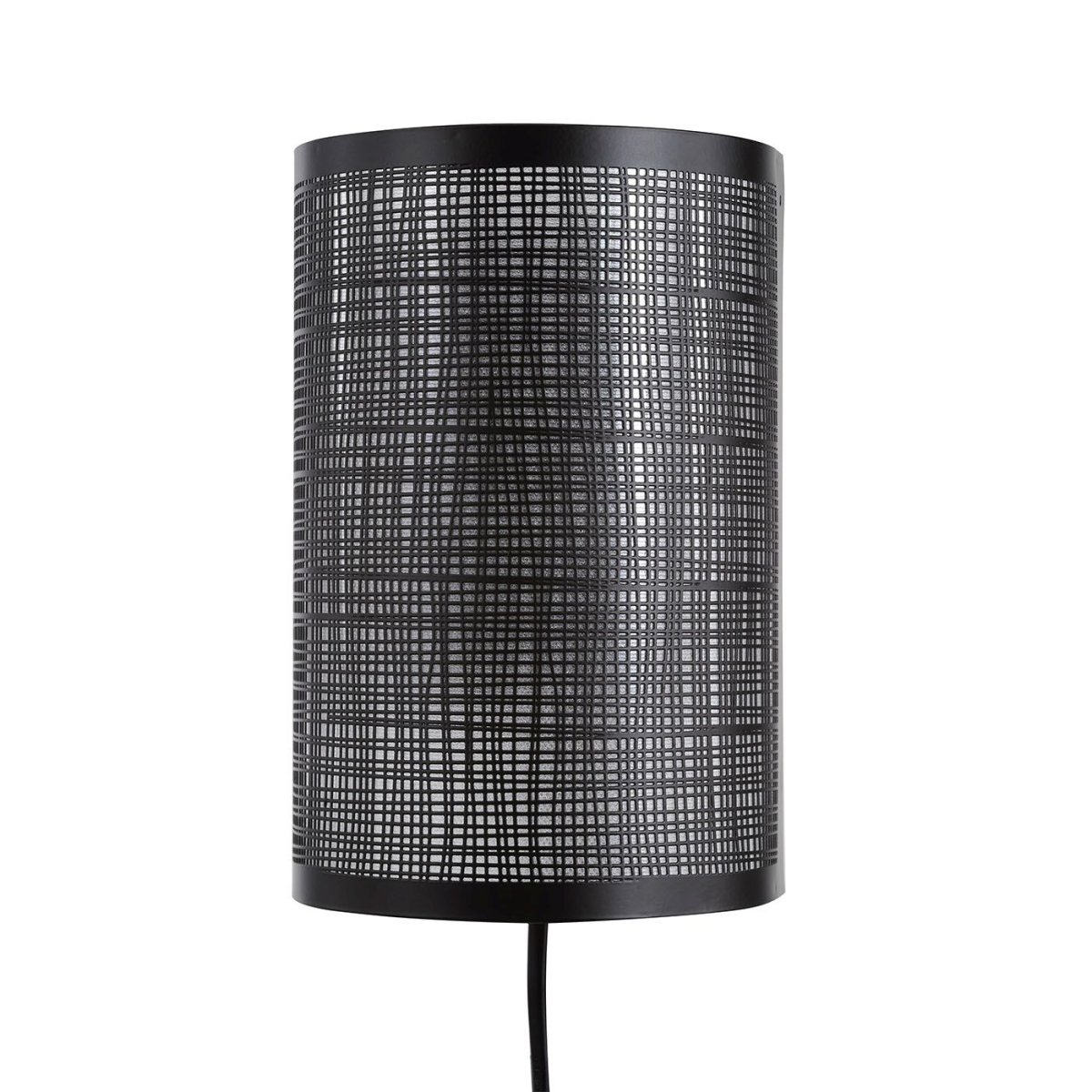 Linn 20cm Negro lámpara de pared De Oriva - Esta moderna lámpara de pared de metal negro ofrece una solución de iluminación elegante y sofisticada para su hogar.