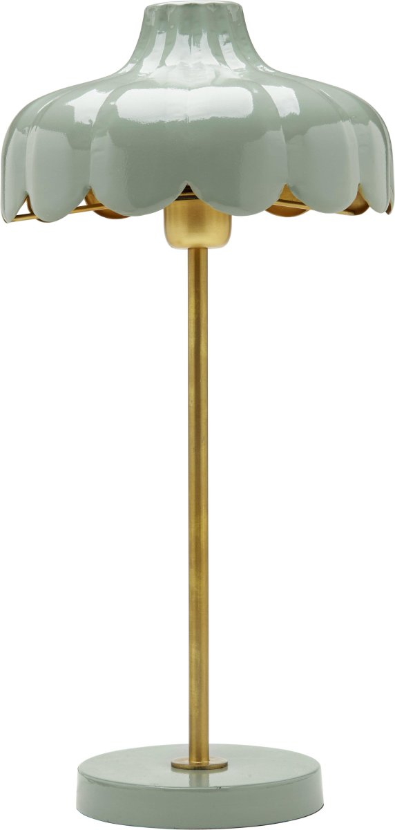 Wells 50cm Verde lámpara de mesa De PR Home - La l&aacute;mpara de mesa de metal Wells aporta un toque fresco y rom&aacute;ntico a su hogar.