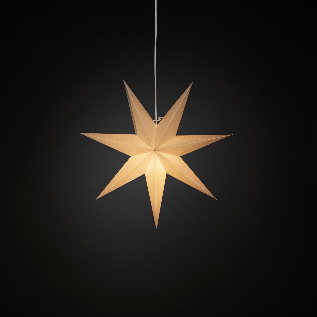 Estrella De Papel Ø60 Grisáceo De Konstsmide - Ilumina la oscuridad de diciembre con esta cl&aacute;sica estrella de papel en gris y beige.