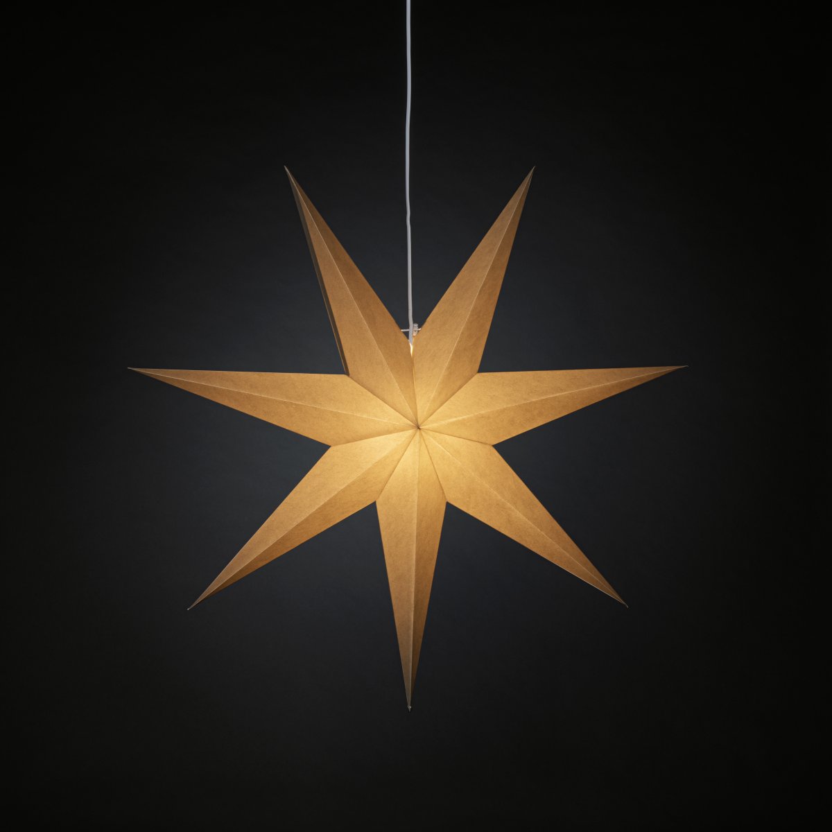 Estrella De Papel Ø78 Grisáceo De Konstsmide - Ilumina la oscuridad de diciembre con esta cl&aacute;sica estrella de papel en gris y beige.