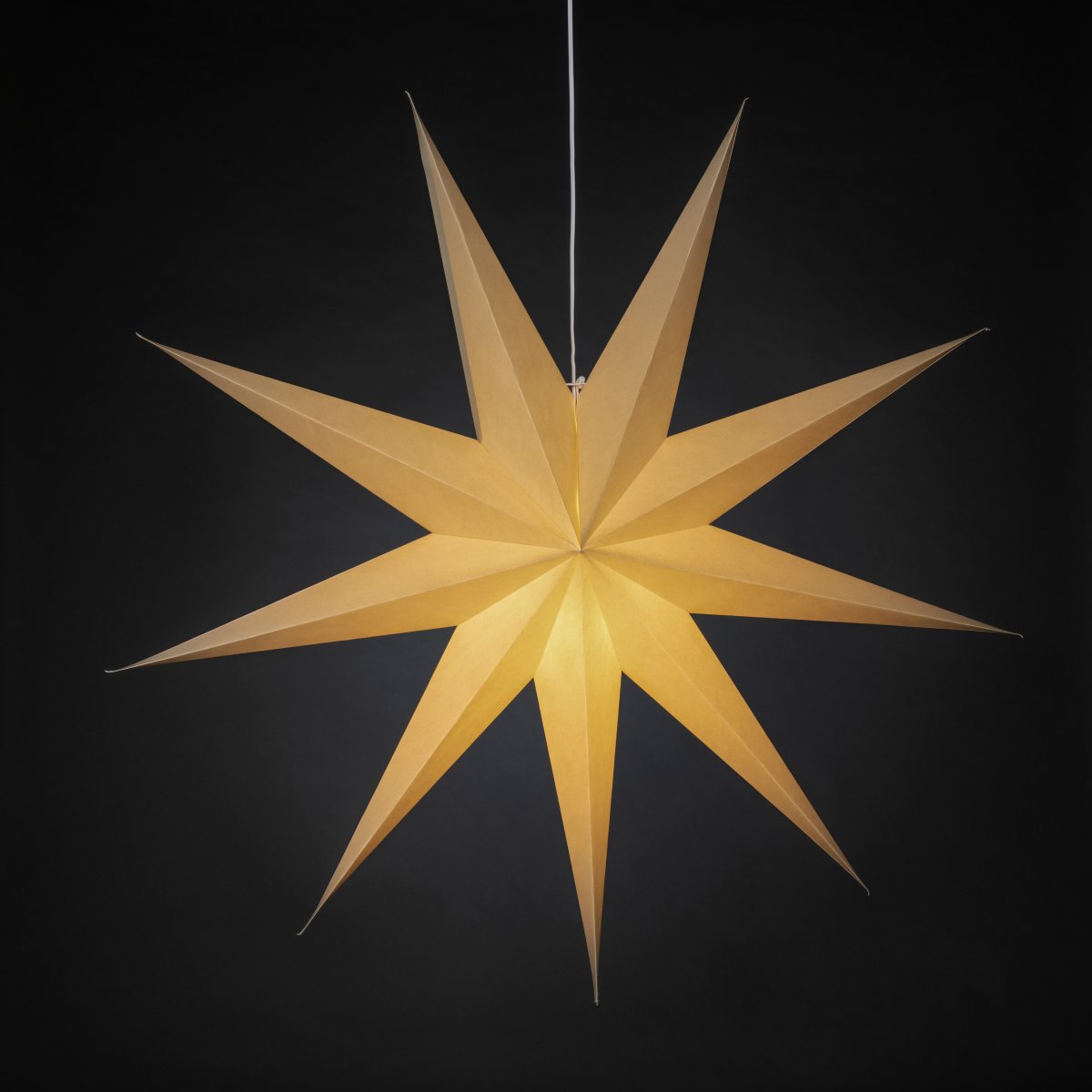 Estrella De Papel Ø115 Grisáceo De Konstsmide - Ilumina la oscuridad de diciembre con esta cl&aacute;sica estrella de papel en tono gris/beige.