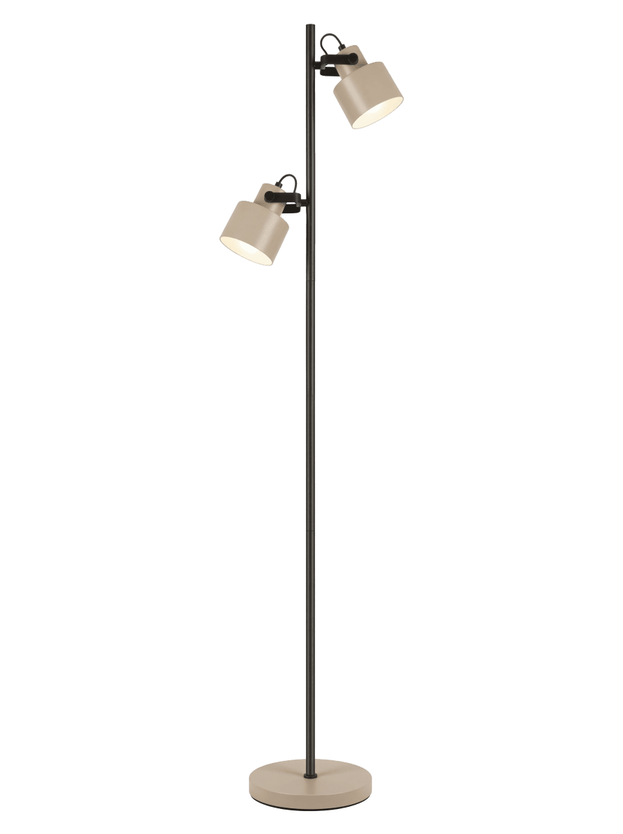 Imagen ampliada de City 2 Beige/negro lámpara de pie De Aneta Lighting - La l&aacute;mpara de pie City impresiona por su dise&ntilde;o moderno y elegante, con una sofisticada combinaci&oacute;n de metal negro y beige.