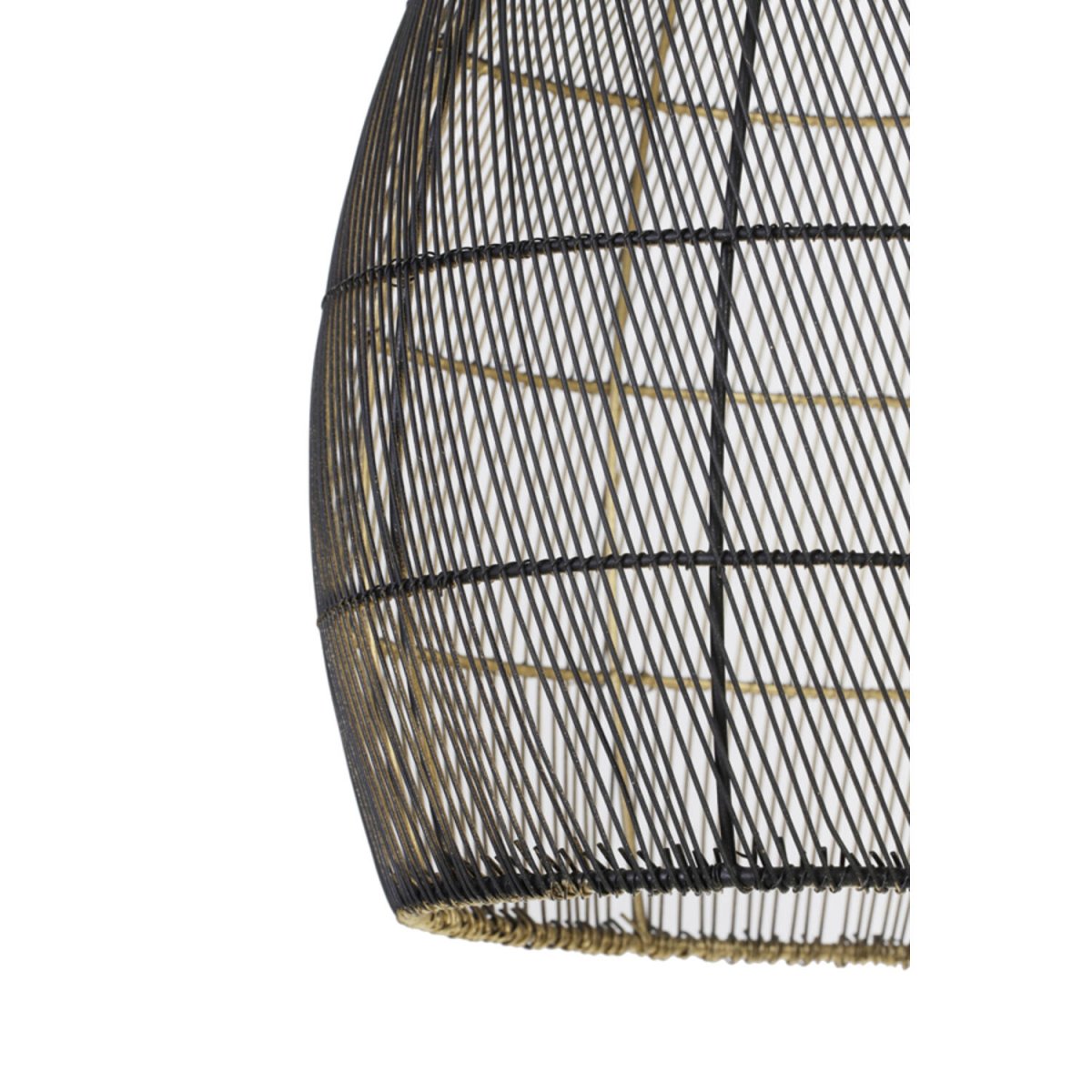 Meya Ø40 Negro/dorado Lámpas de techo De Light & Living - Meya es una elegante lámpara de techo fabricada en metal negro, cuyo diseño abierto crea una expresión aireada y moderna.
