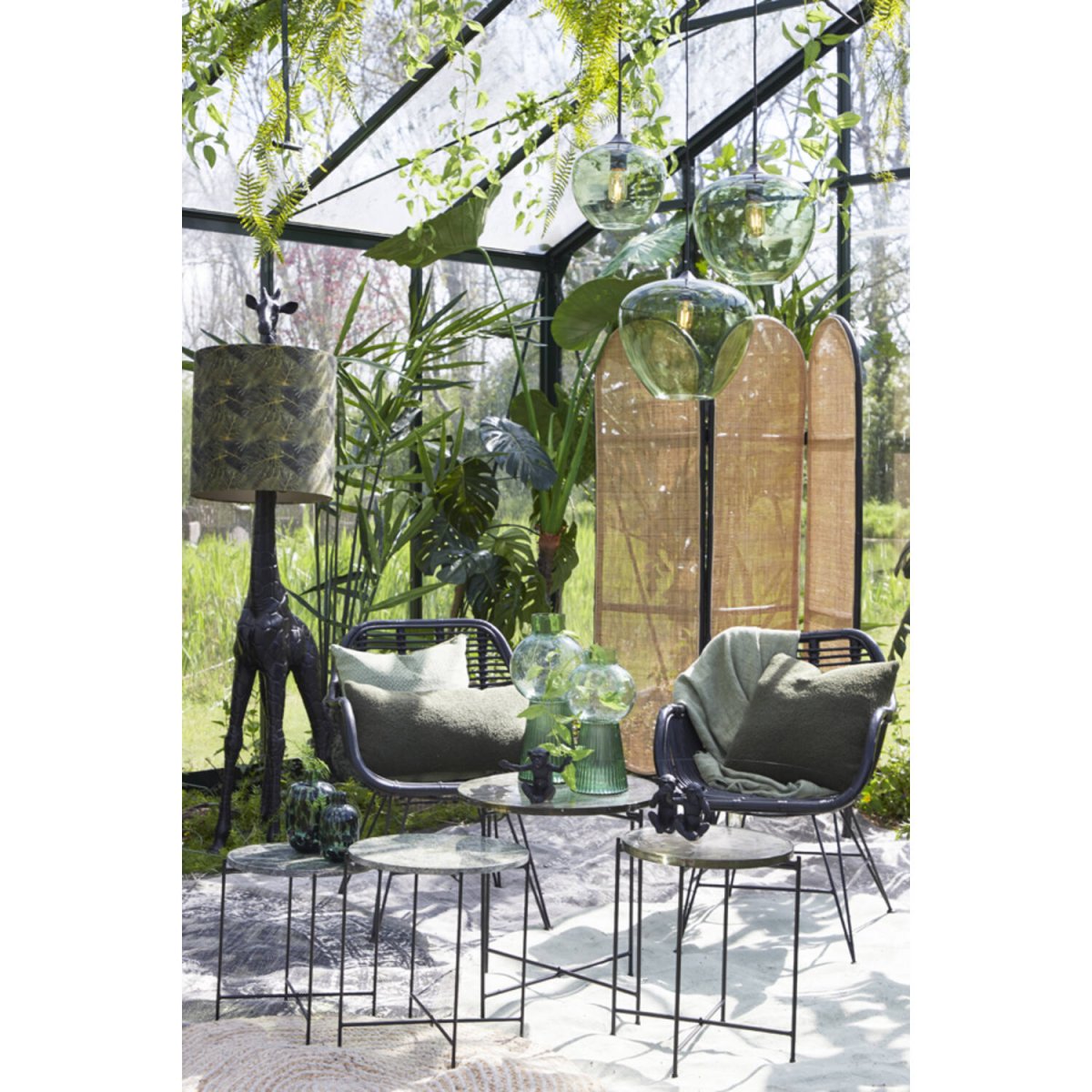 Mayson Ø40 Verde Lámpas de techo De Light & Living - Gracias a su diseño sofisticado, se integra a la perfección tanto en interiores modernos como clásicos.