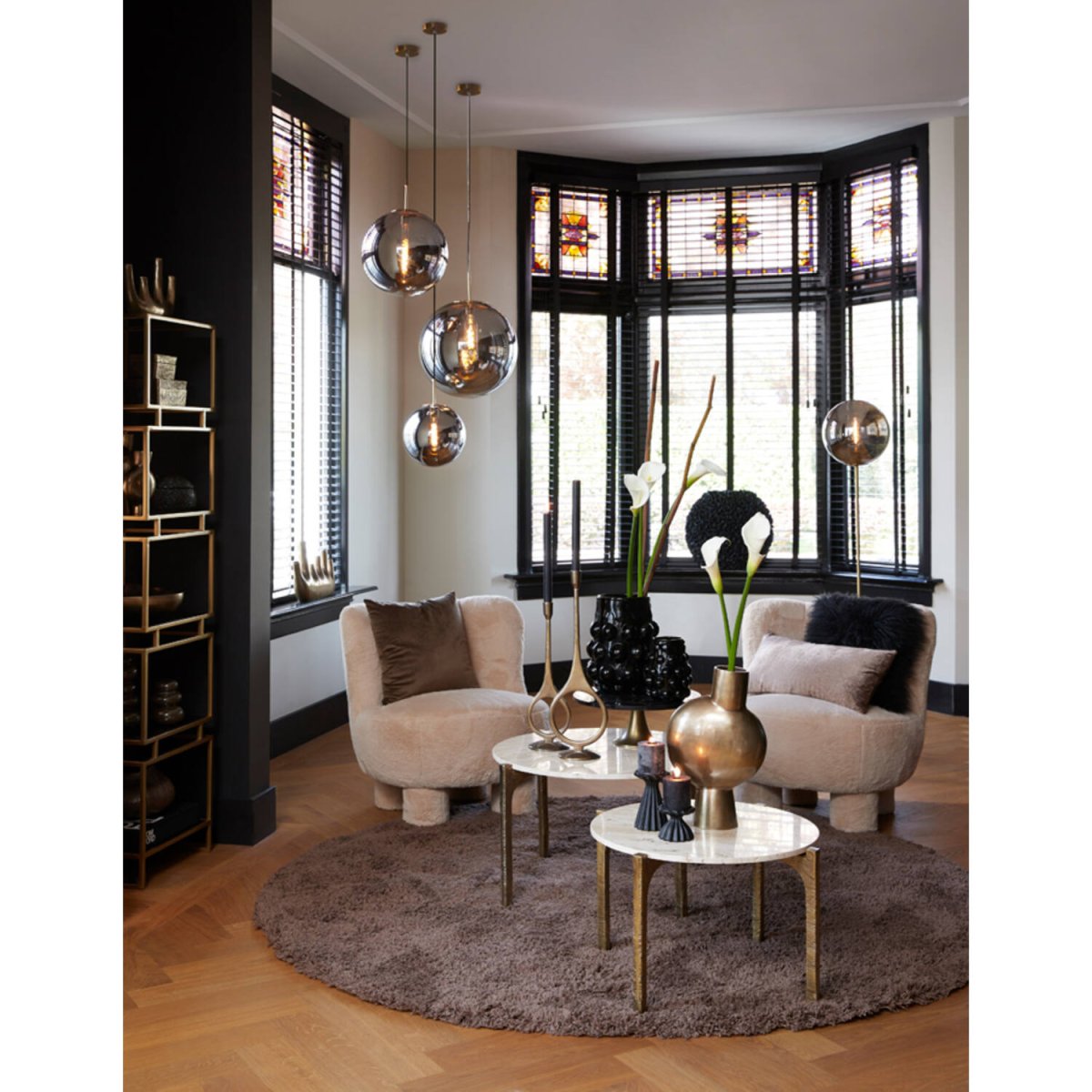 Medina Ø48 Color humo Lámpas de techo De Light & Living - 