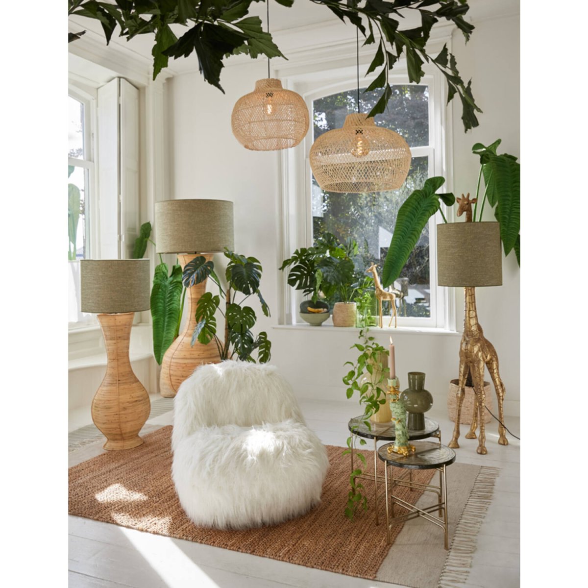 Charita Ø46 Naturaleza Lámpas de techo De Light & Living - 