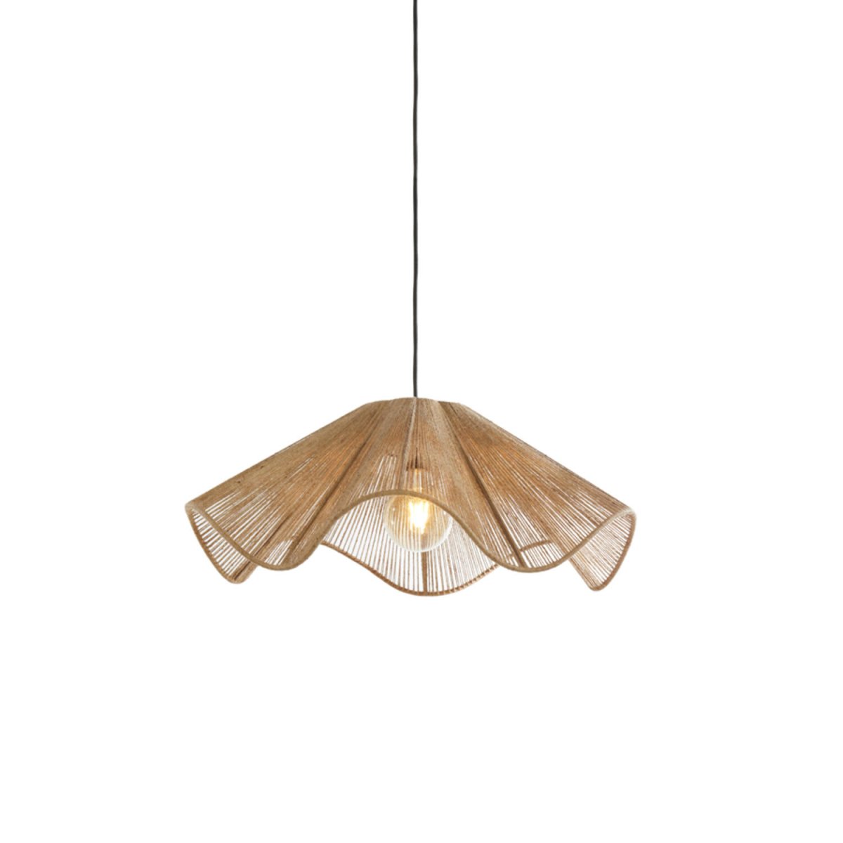 Fodara Ø60 Naturaleza Lámpas de techo De Light & Living - La lámpara Fodara cautiva con su diseño curvo, que le confiere un aspecto suave y orgánico.