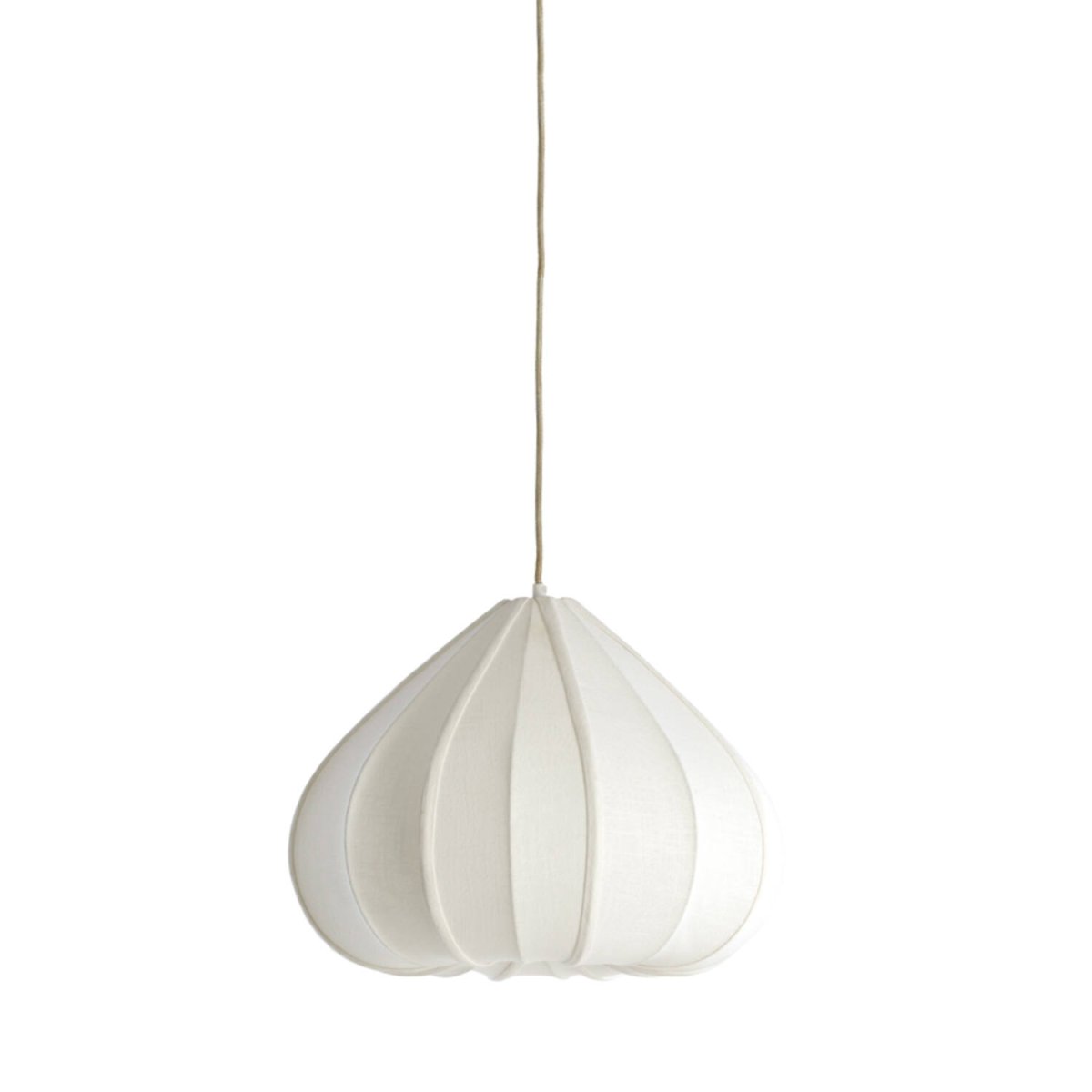 Zubeda Ø50 Blanco cremoso Lámpas de techo De Light & Living - Zubeda impresiona por su forma suave y elegante, y est&aacute; revestida de tela blanco crema que garantiza una distribuci&oacute;n de luz c&aacute;lida y agradable.