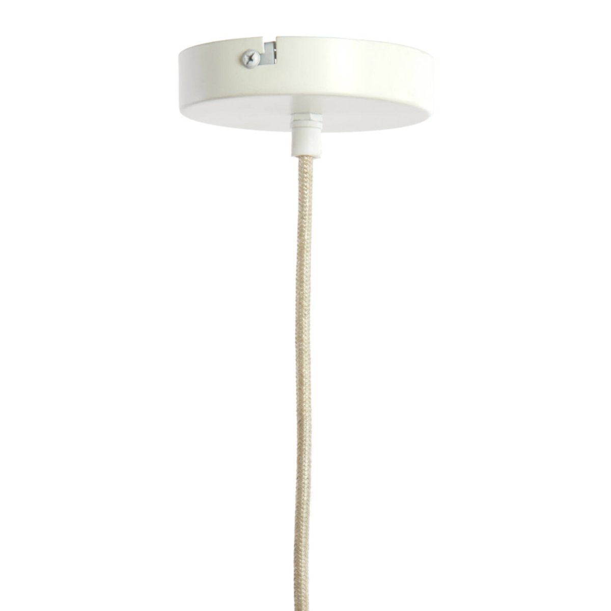 Zubeda Ø50 Blanco cremoso Lámpas de techo De Light & Living - Zubeda impresiona por su forma suave y elegante, y est&aacute; revestida de tela blanco crema que garantiza una distribuci&oacute;n de luz c&aacute;lida y agradable.