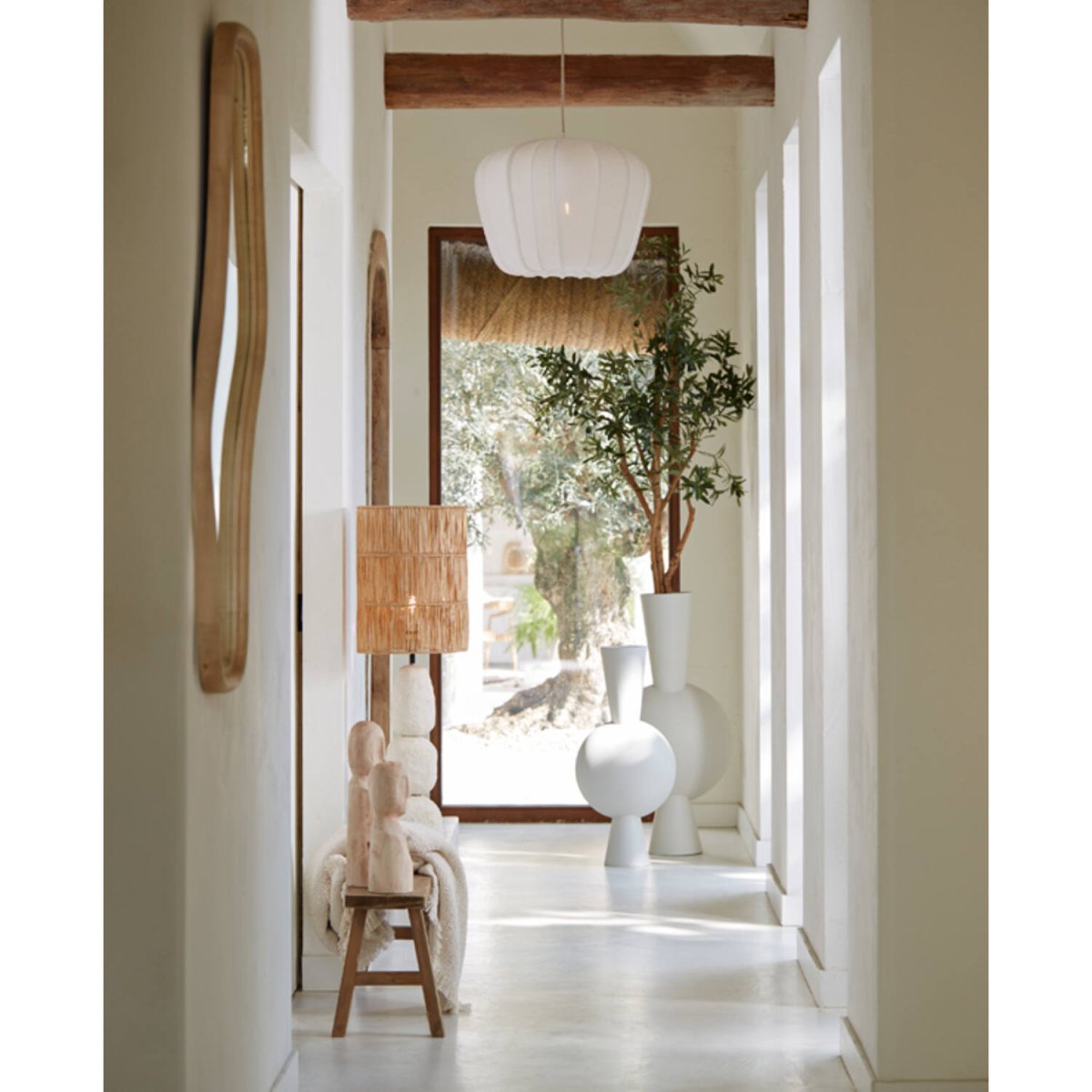 Zubedo Ø60 Blanco cremoso Lámpas de techo De Light & Living - 