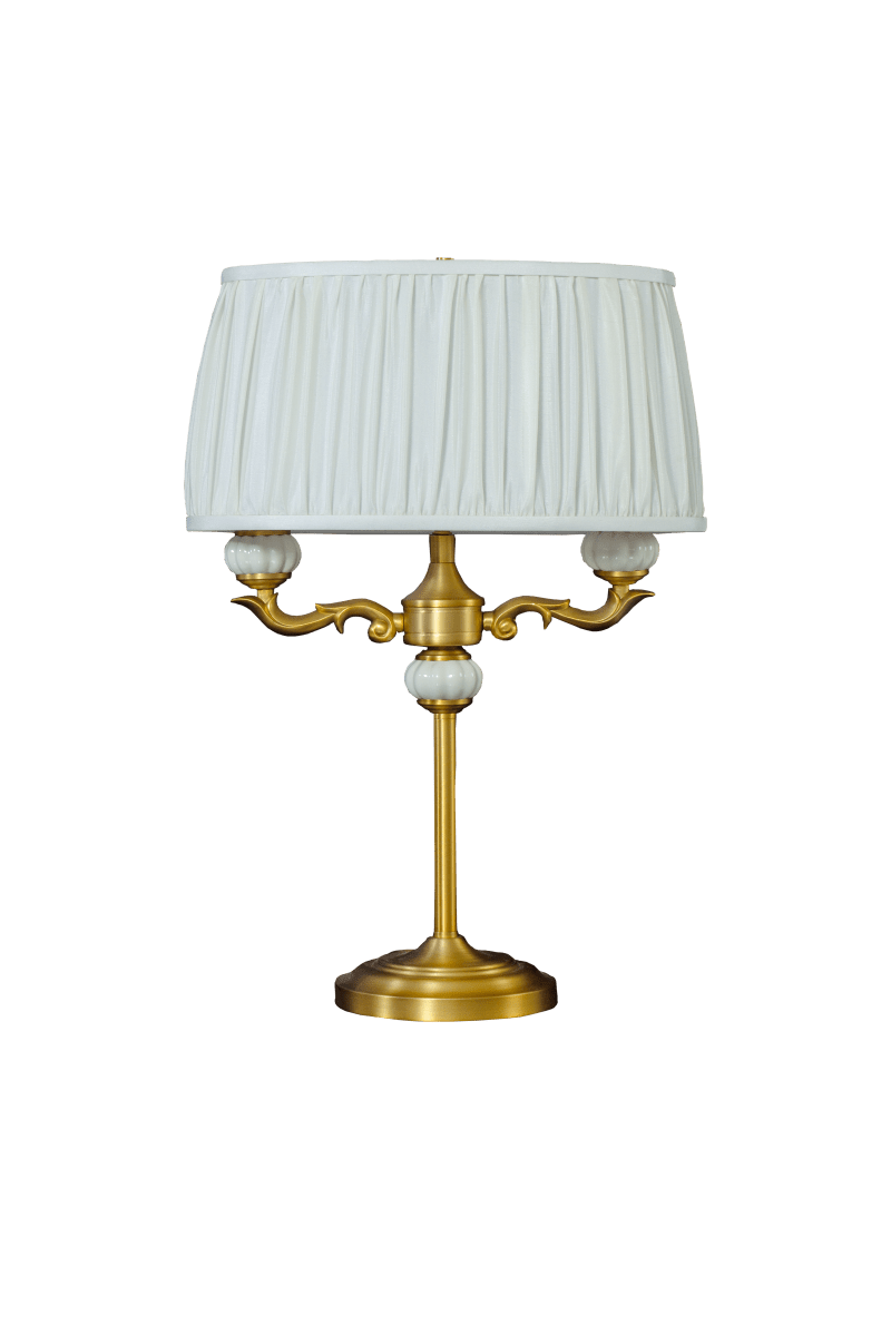 Toulouse 55cm Oro lámpara de mesa De Aneta Lighting - La l&aacute;mpara de mesa Toulouse cautiva con su dise&ntilde;o cl&aacute;sico y elegante, que incluye detalles decorativos y un sofisticado acabado dorado.