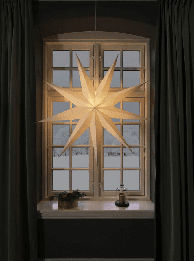 Estrella De Papel Ø115 Grisáceo De Konstsmide - Ilumina la oscuridad de diciembre con esta cl&aacute;sica estrella de papel en tono gris/beige.