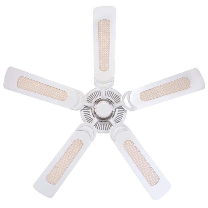 Monarch Ø122 Blanco De Westinghouse - El ventilador tiene tres niveles de velocidad controlados por un interruptor de tirador y se puede complementar con un control remoto o un interruptor de pared.