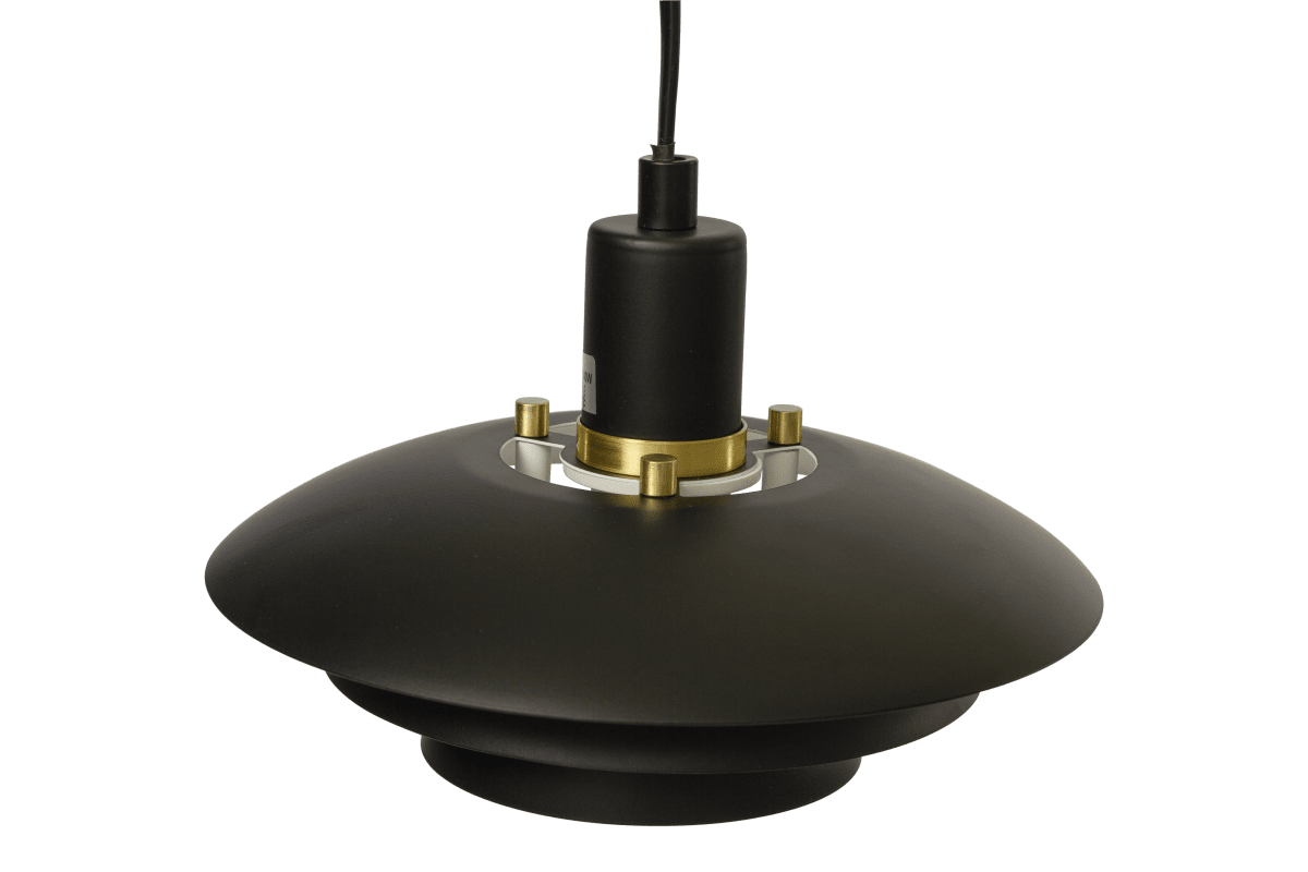 Epsilon Ø20 Negro lámpara de ventana De Aneta Lighting - En el cable de cuatro metros de largo hay un interruptor de encendido.